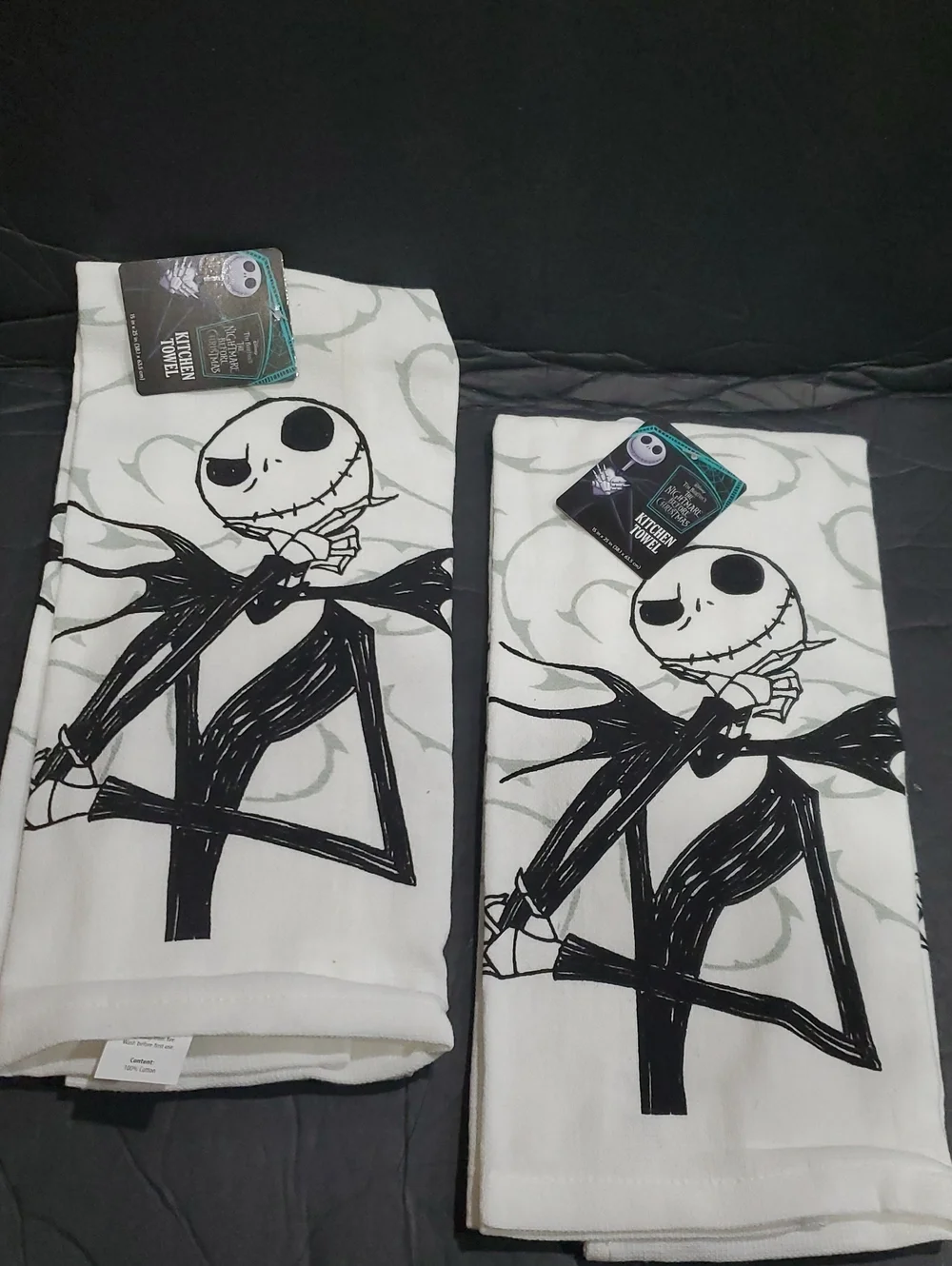 Disney’s Tim Burton's Nightmare Before Christmas Jack kitchen towels 2pack new